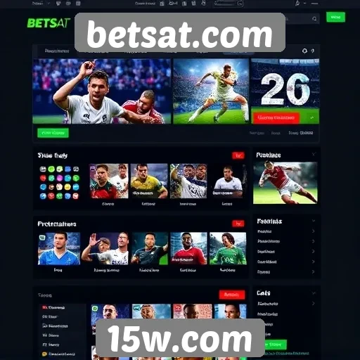 Análise da interface do usuário no betsat.com